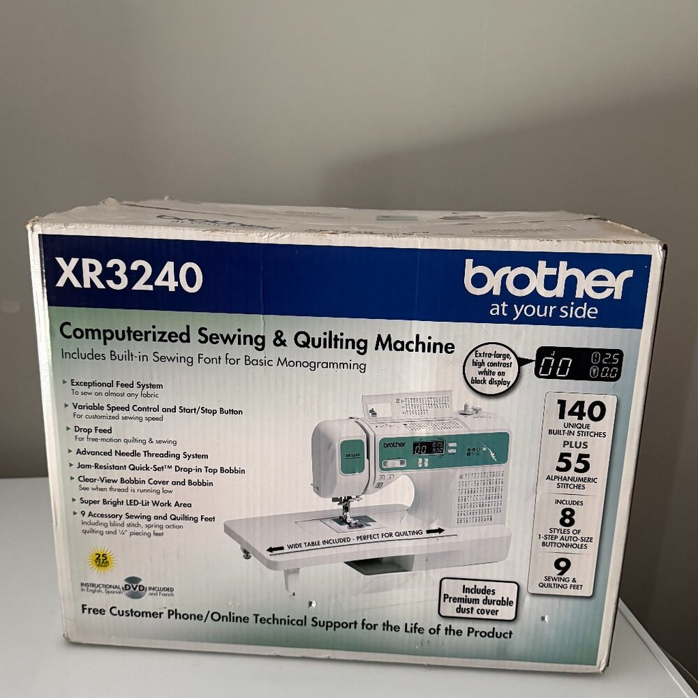 NEW Brother Sewing and Quilting Machine Model XR3240